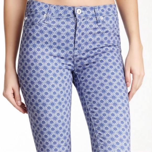 Hudson Jeans Nico‎ Super Skinny Mid Rise Geo Heaven 28 Blue Medallion Print - Picture 2 of 7